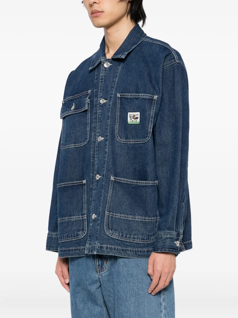 Fingercroxx Four-pocket Denim Jacket In Blue