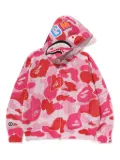 A BATHING APE® camouflage-pattern hoodie - Pink