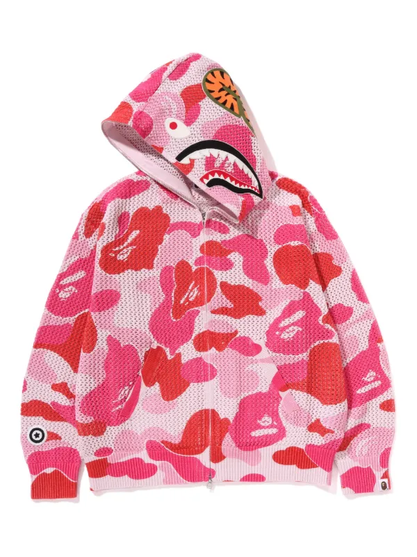 A BATHING APE カモフラージュパーカー ブラック ピンク・水色セット ABC CAMO CRAZY SHARK FULL ZIP HOODIE（パーカー）｜A BATHING