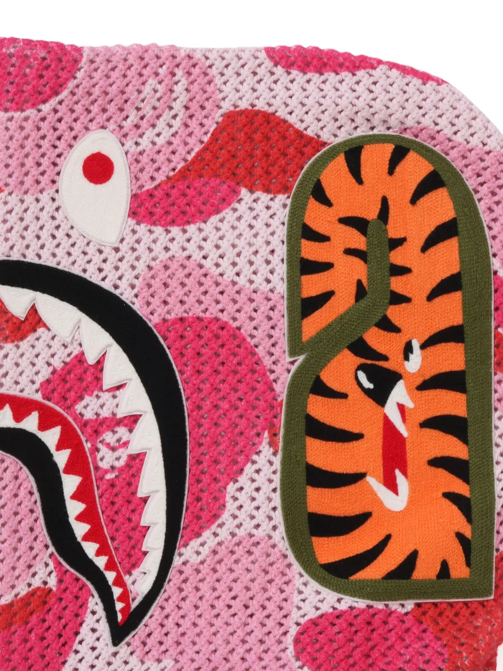 A BATHING APE Hoodie met camouflageprint Roze