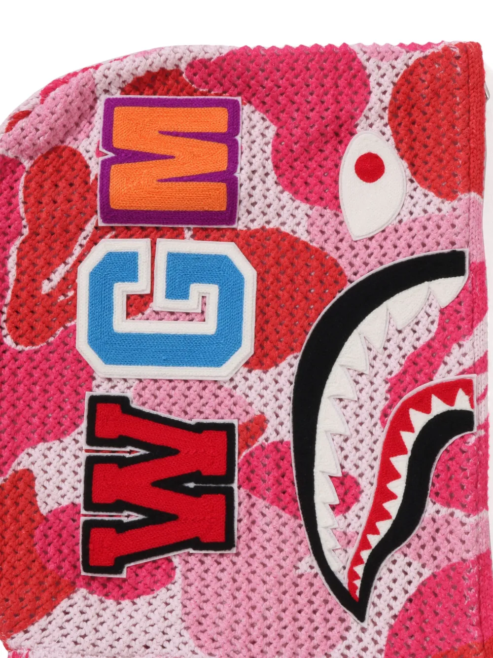 A BATHING APE Hoodie met camouflageprint Roze