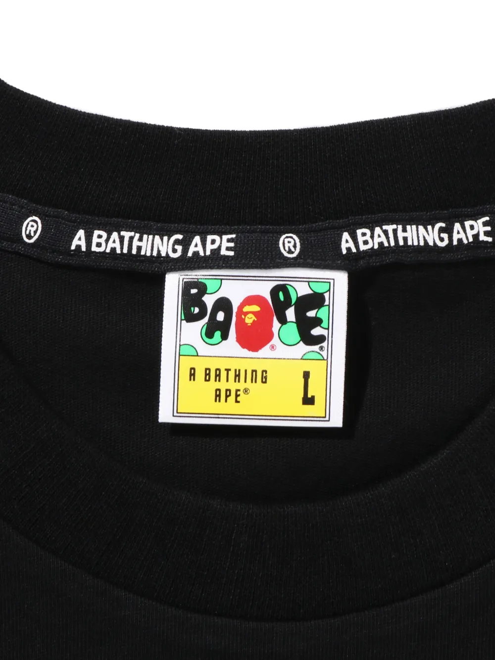 A BATHING APE Head T-shirt Zwart