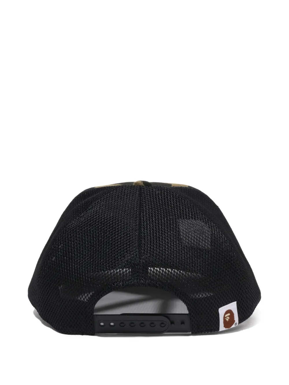 A BATHING APE Truckerpet met camouflageprint en mesh Groen