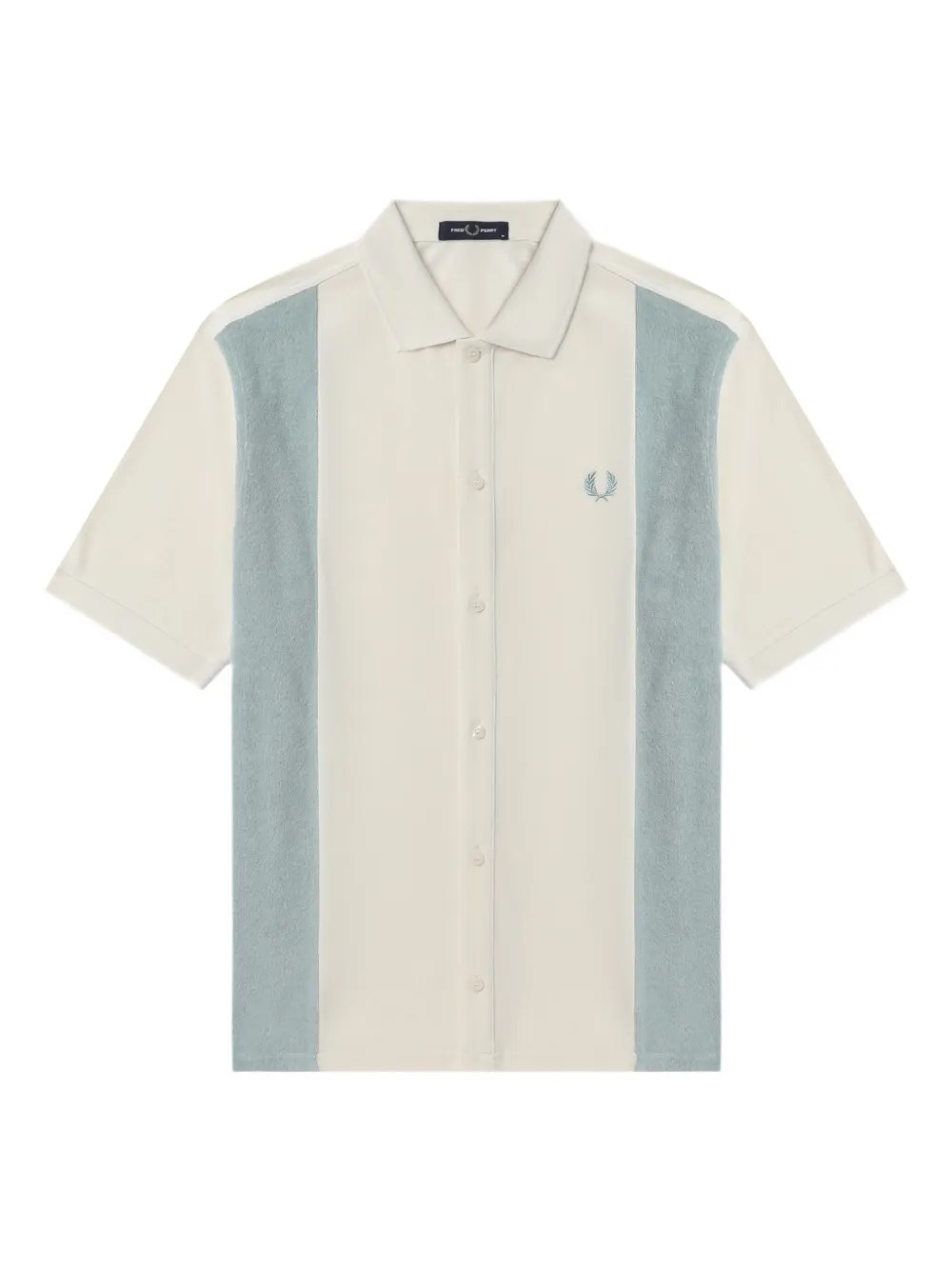 Fred Perry Overhemd met korte mouwen en badstof vlak Grijs