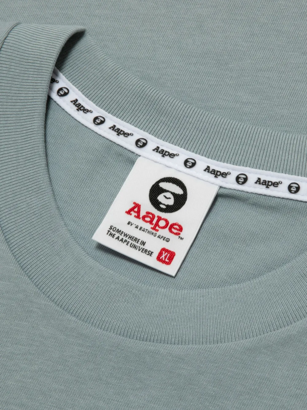 AAPE BY *A BATHING APE Katoenen T-shirt met Aape Head print Groen