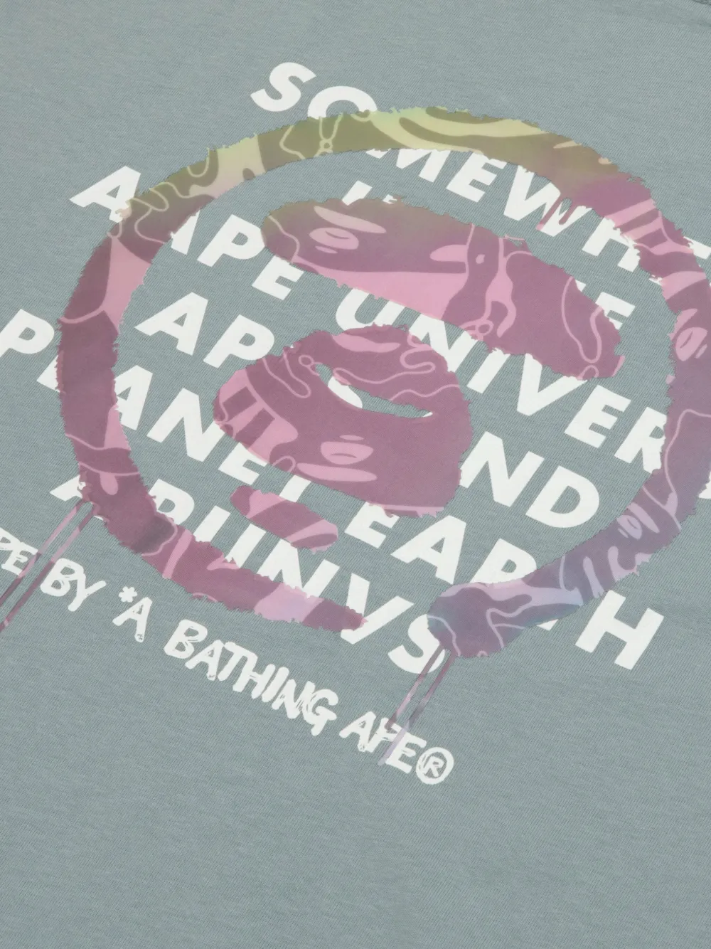 AAPE BY *A BATHING APE Katoenen T-shirt met Aape Head print - Groen