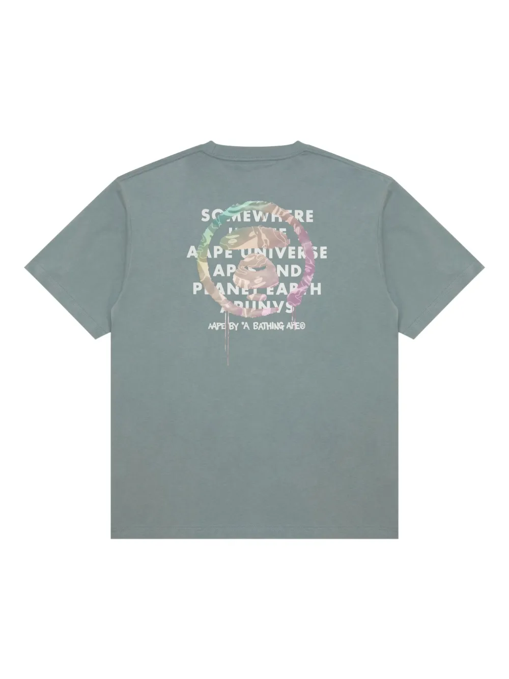 AAPE BY *A BATHING APE Katoenen T-shirt met Aape Head print Groen