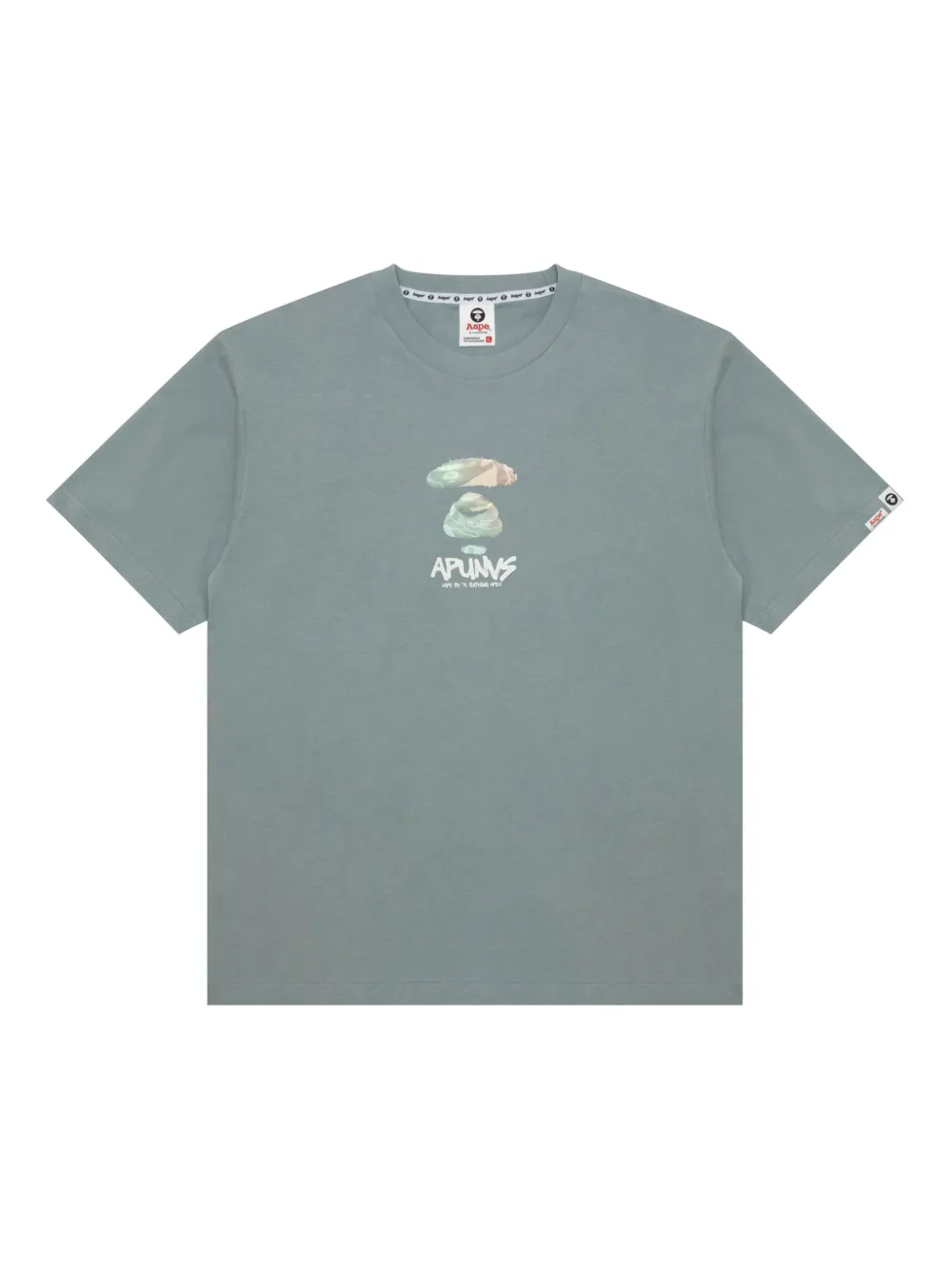AAPE BY *A BATHING APE® Aape head-graphic cotton T-shirt | Green | Image 1