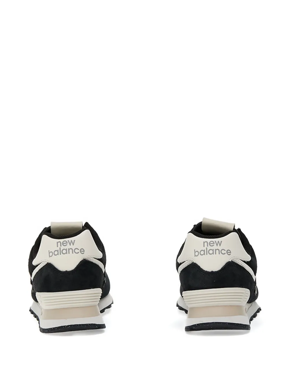 New Balance 574 suede lace-up sneakers Black