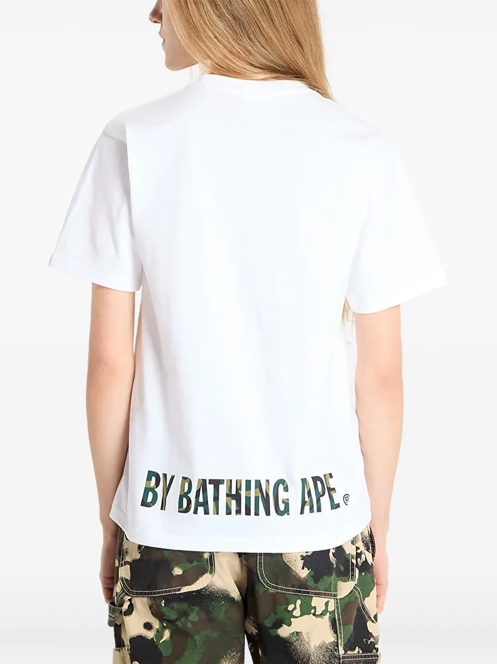 A BATHING APE Trial Camo-star T-shirt Wit