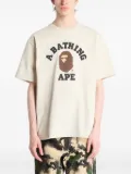 A BATHING APE® logo-print cotton T-shirt - Neutrals