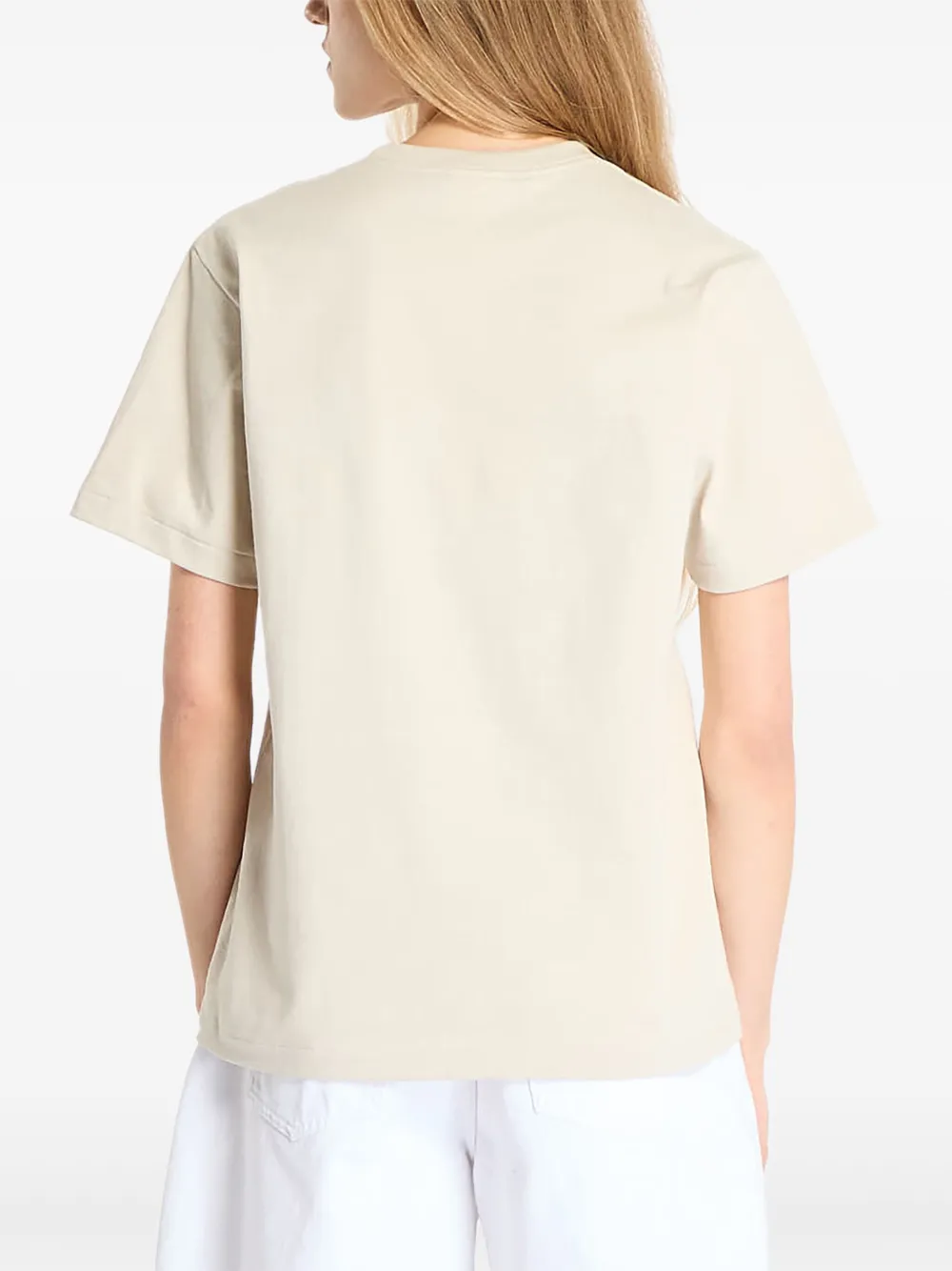 A BATHING APE T-shirt met logoprint Beige