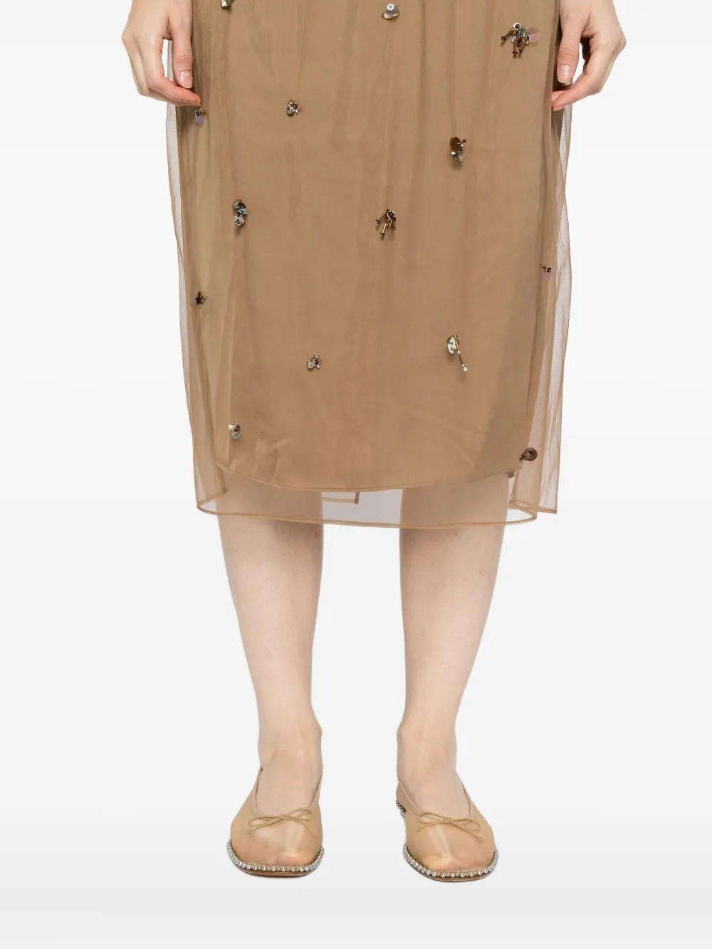 JNBY Rok met mesh Bruin