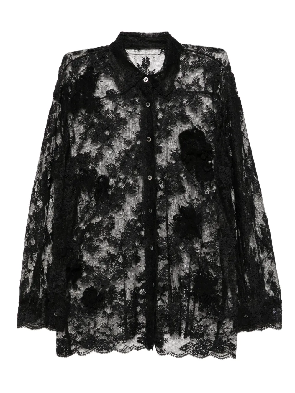 Jnby Lace Shirt In Black