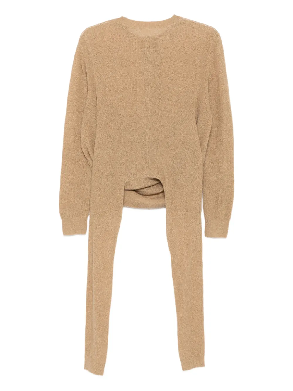 Jnby Draped Detailing Cardigan In Brown