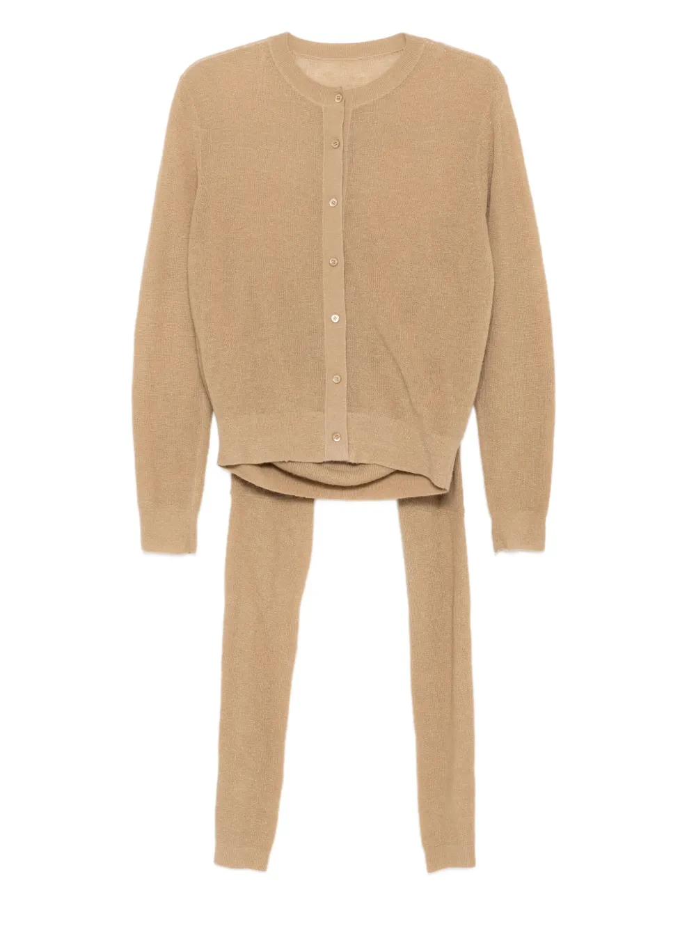 Jnby Draped Detailing Cardigan In Brown