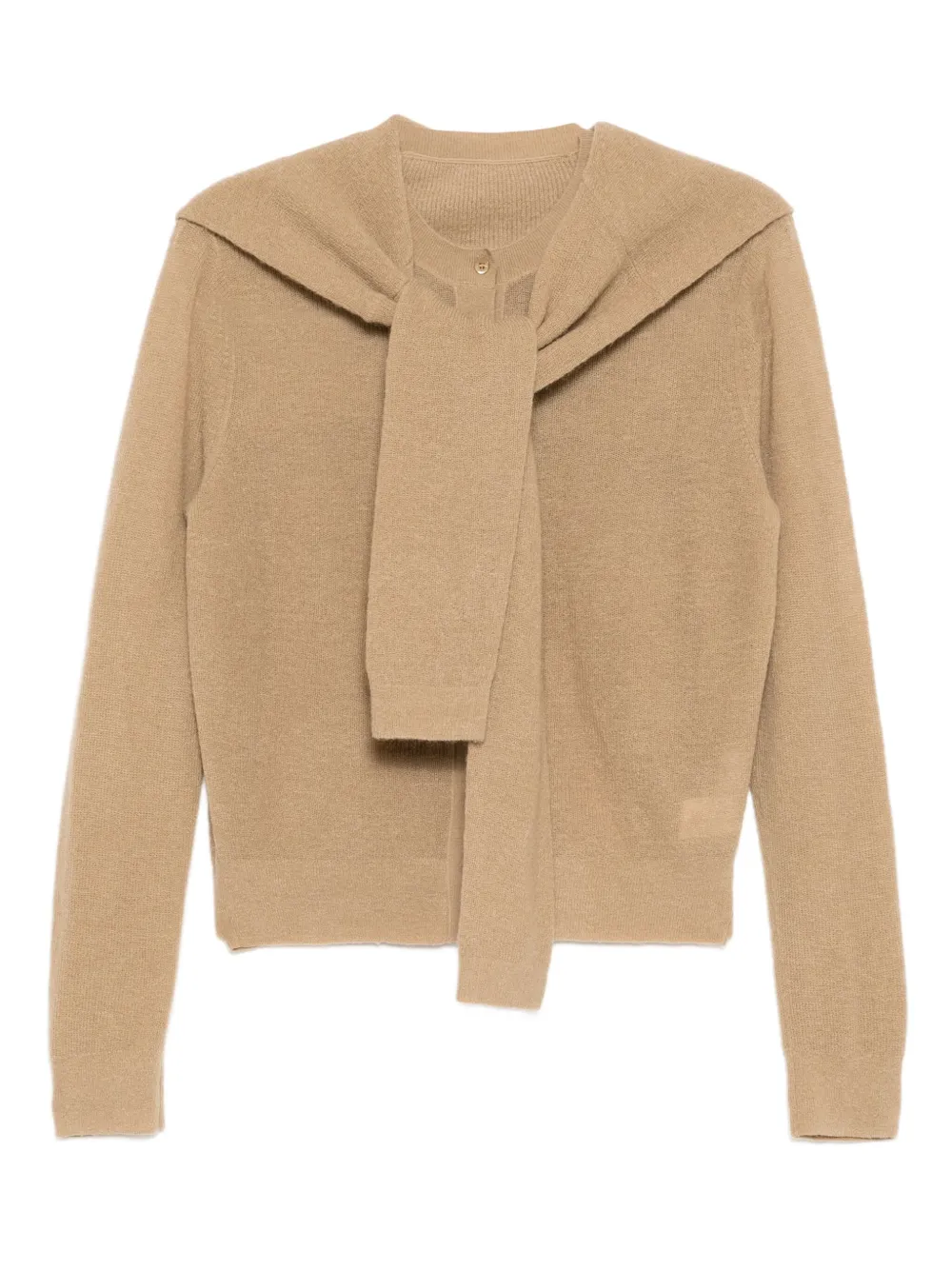 JNBY draped detailing cardigan | Brown | Image 1