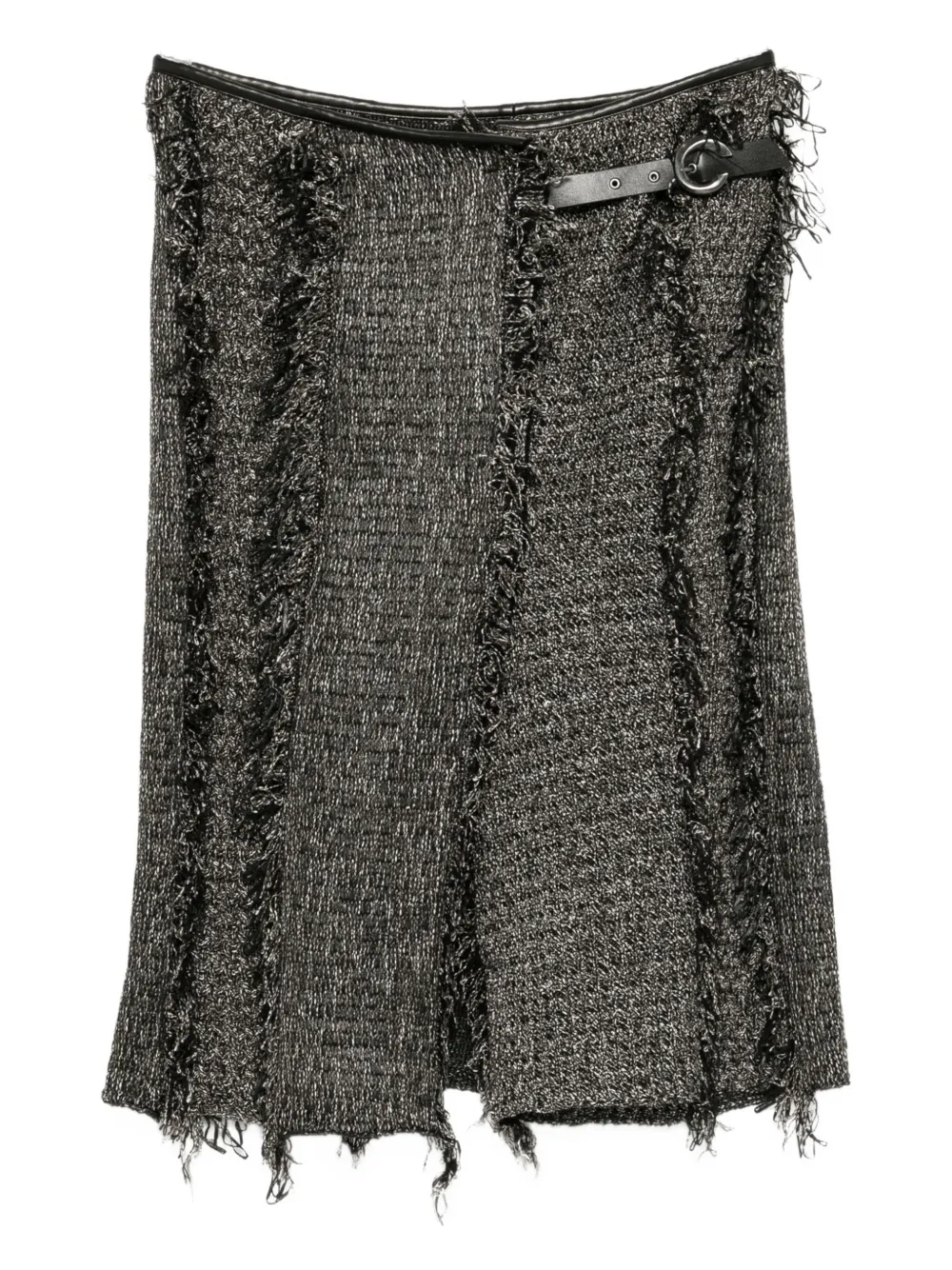 Jnby Fringed Skirt In Gray