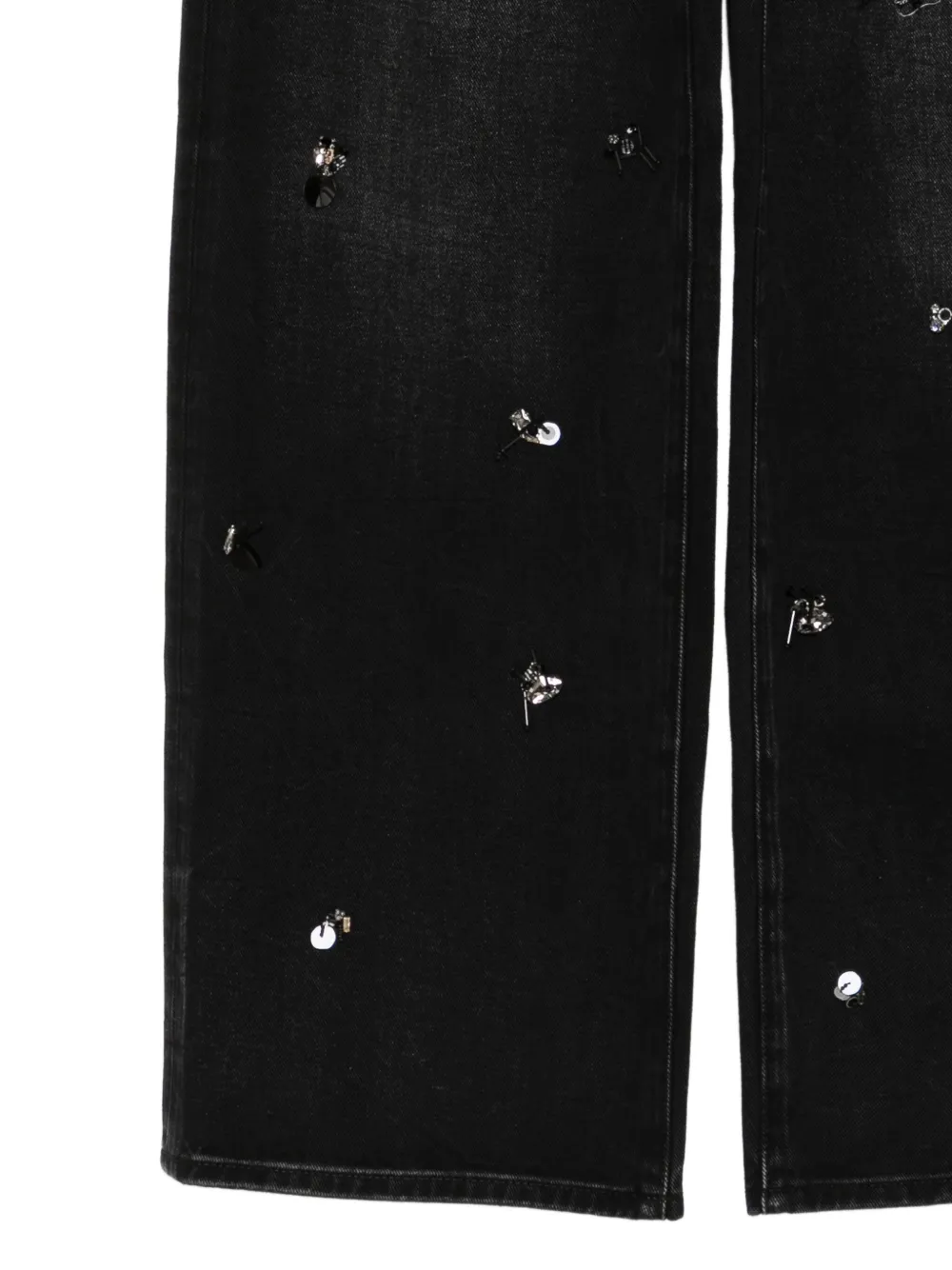 Jnby Rolled-edge Jeans In Black