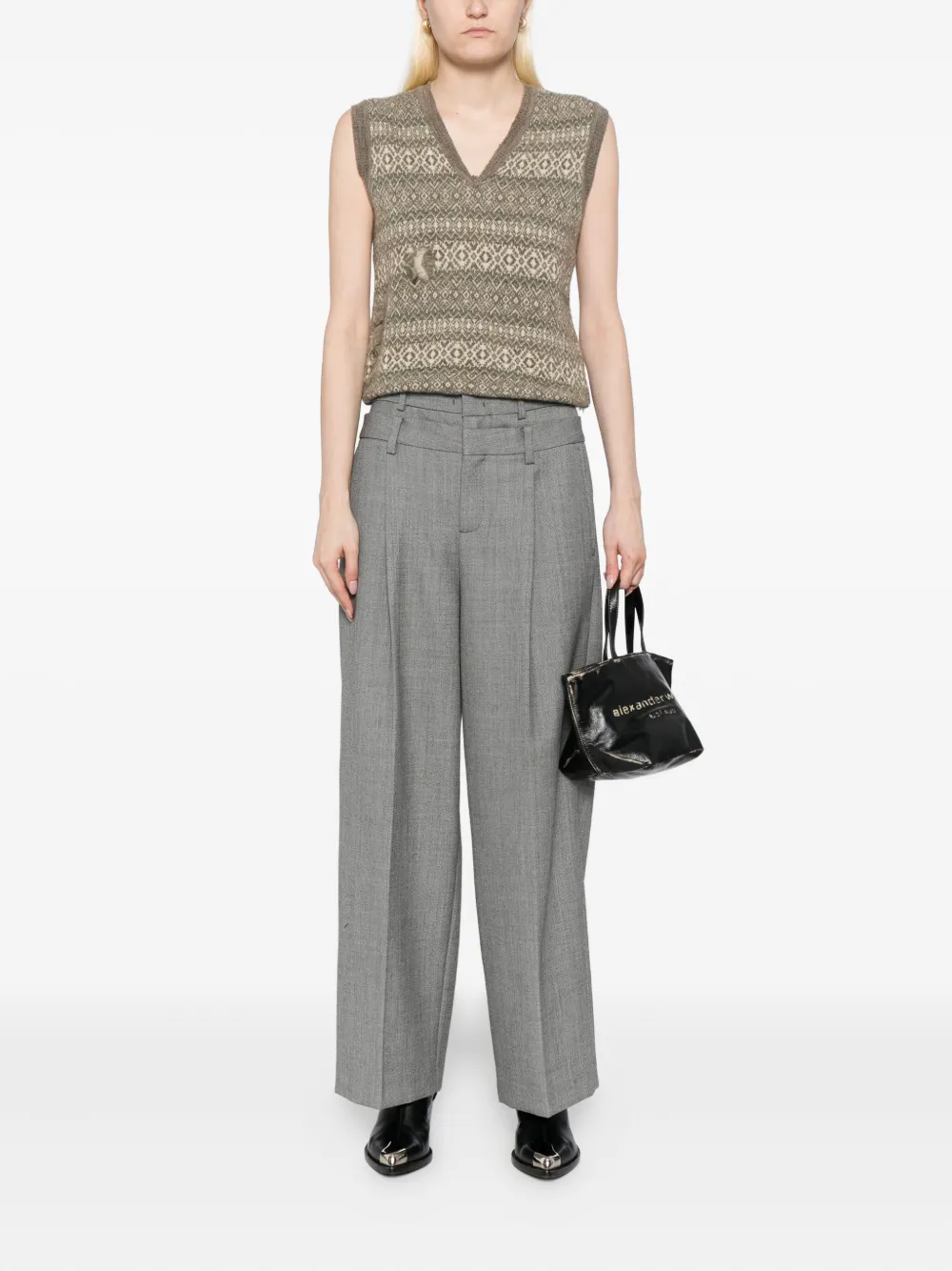Jnby Wool Trousers In Gray