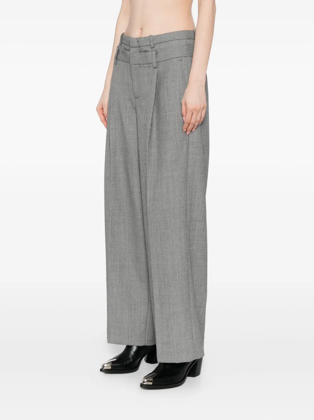 Jnby Wool Trousers In Gray