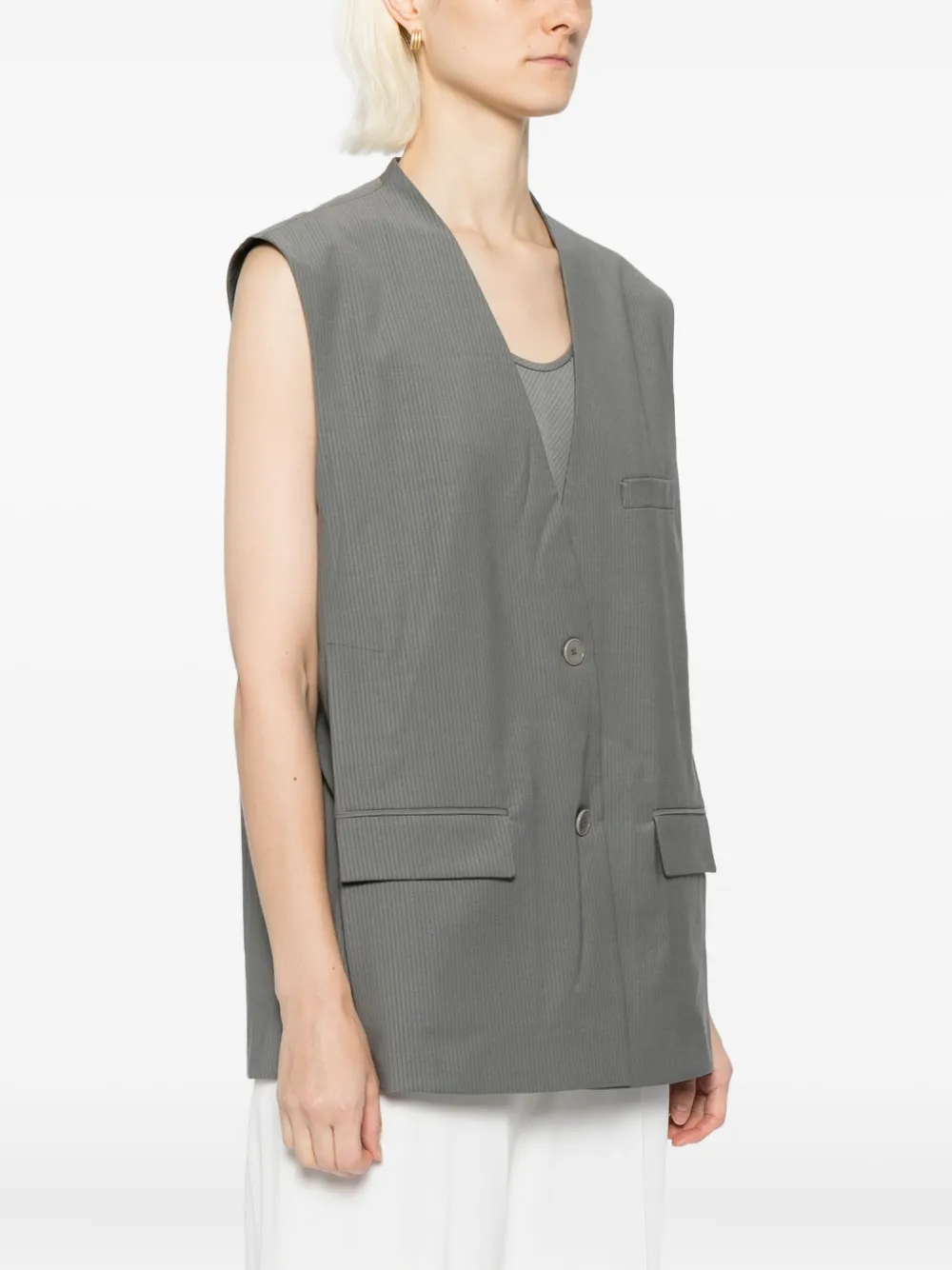 Less Blazer Vest Set In Multi