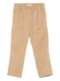 Paolo Pecora Kids elastic-waist cargo trousers - Brown