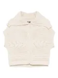 Gianfranco Ferré Pre-Owned 1990s cable-knit button cardigan - Neutrals