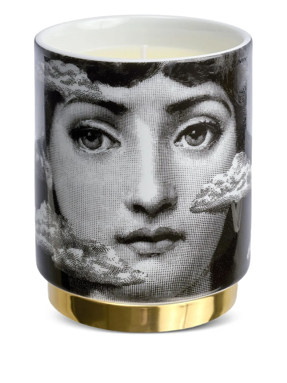 Fornasetti Tra Le Nuvole kaars (235 g) - Zwart