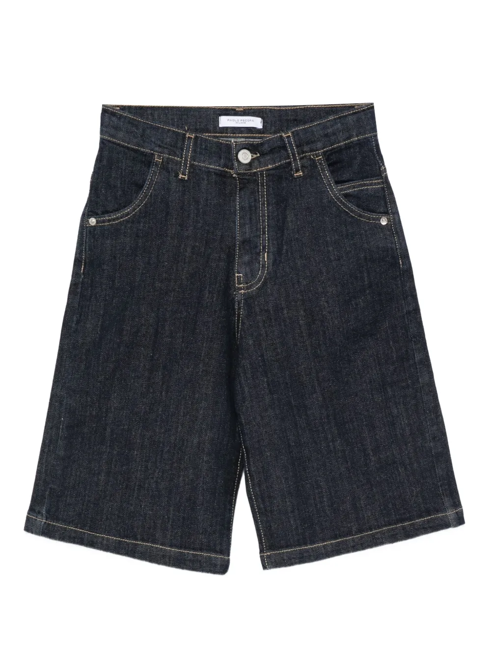 Paolo Pecora Kids' Five-pocket Denim Shorts In Blue