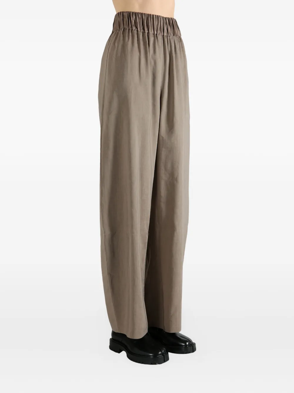Cortana Glimmer elasticated-waistband palazzo pants - Bruin