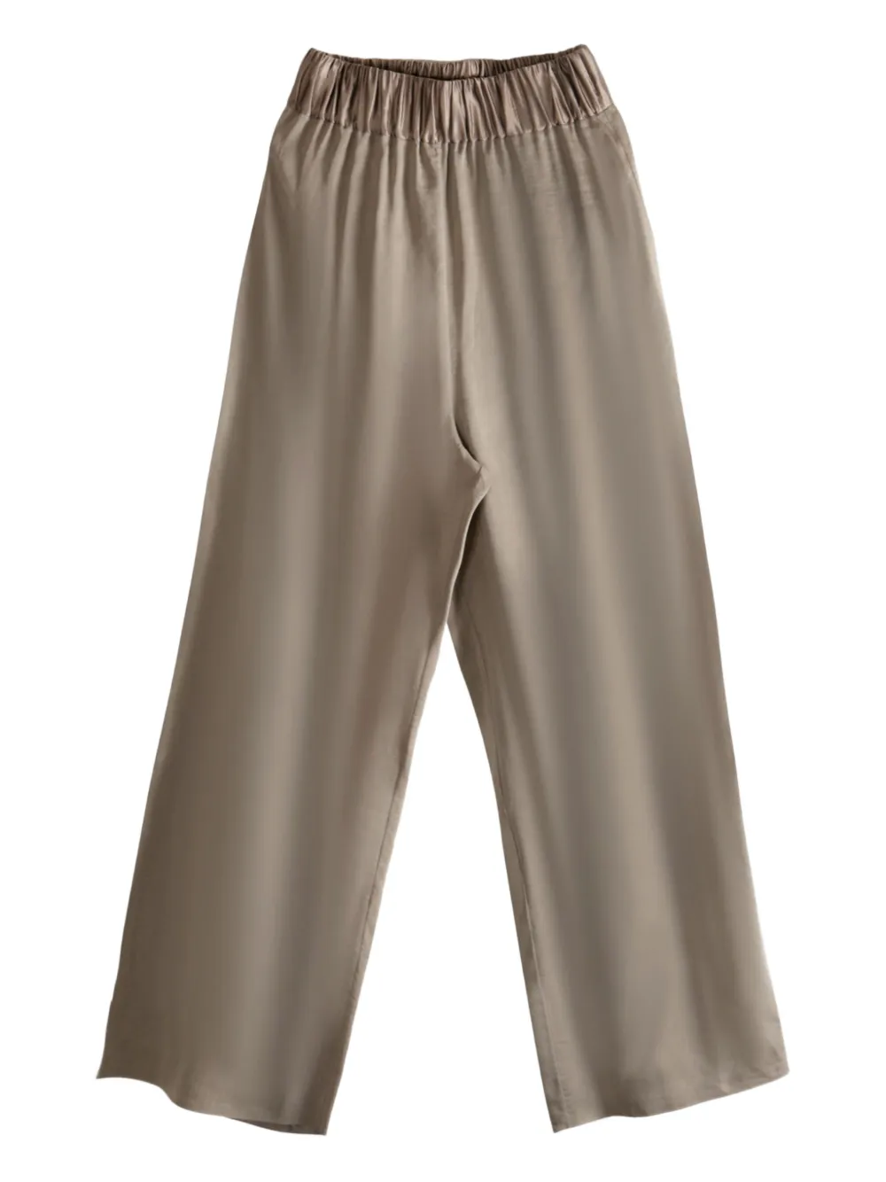 Cortana Glimmer elasticated-waistband palazzo pants | Brown | Image 1