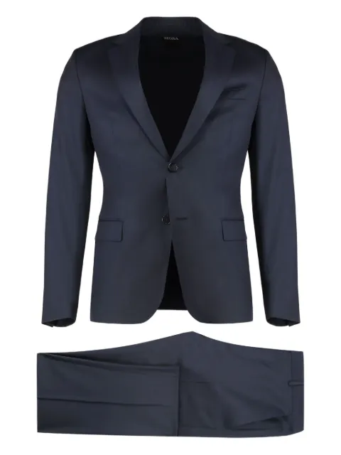 Zegna button-fastening wool-silk suit