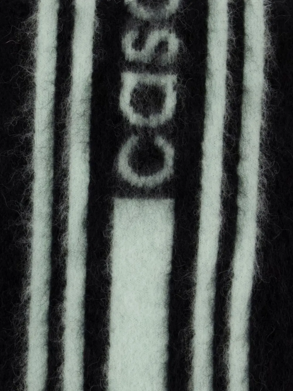 Casablanca logo-stripe scarf - Zwart