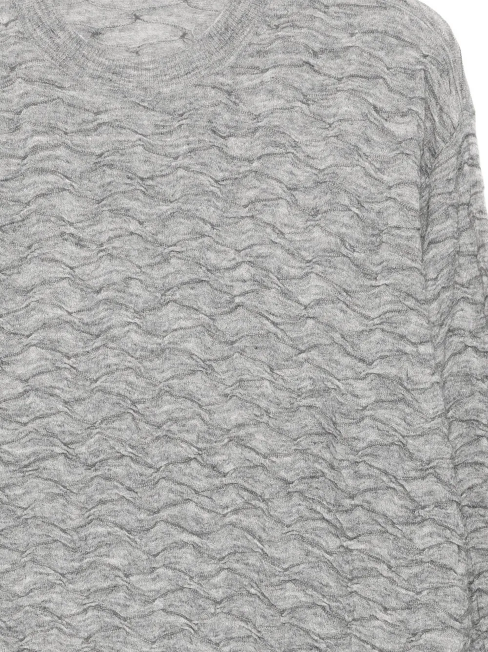 Jnby Brushed Yarn Jumper In Gray