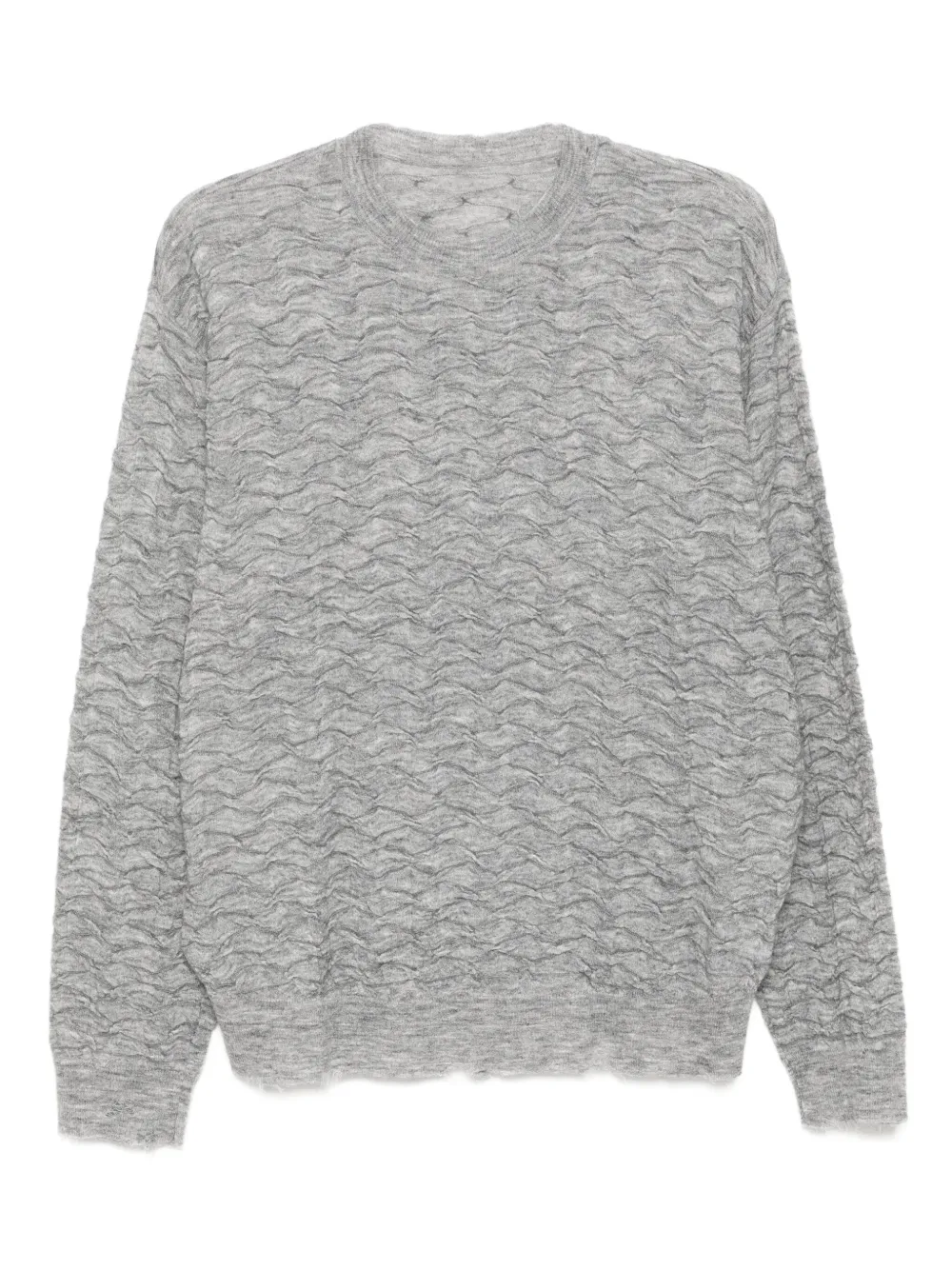Jnby Brushed Yarn Jumper In Gray