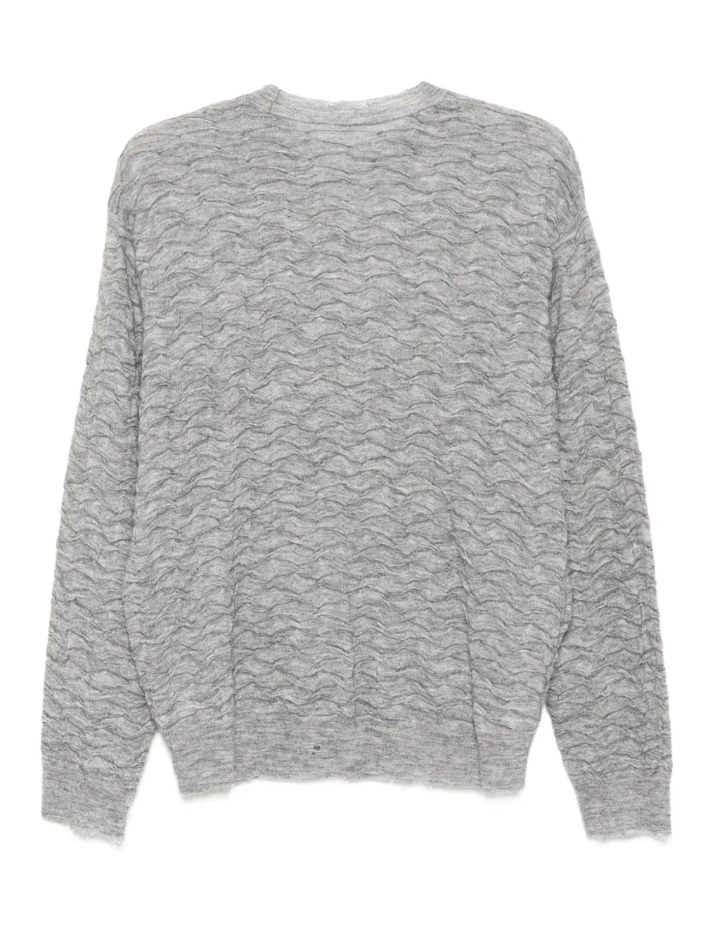 Jnby Brushed Yarn Jumper In Gray