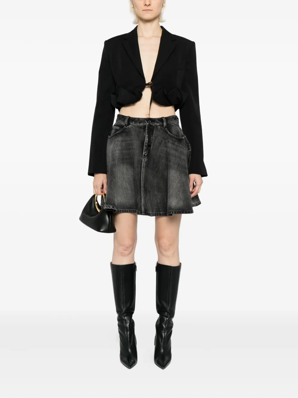 JNBY A-vormige cropped rok - Zwart