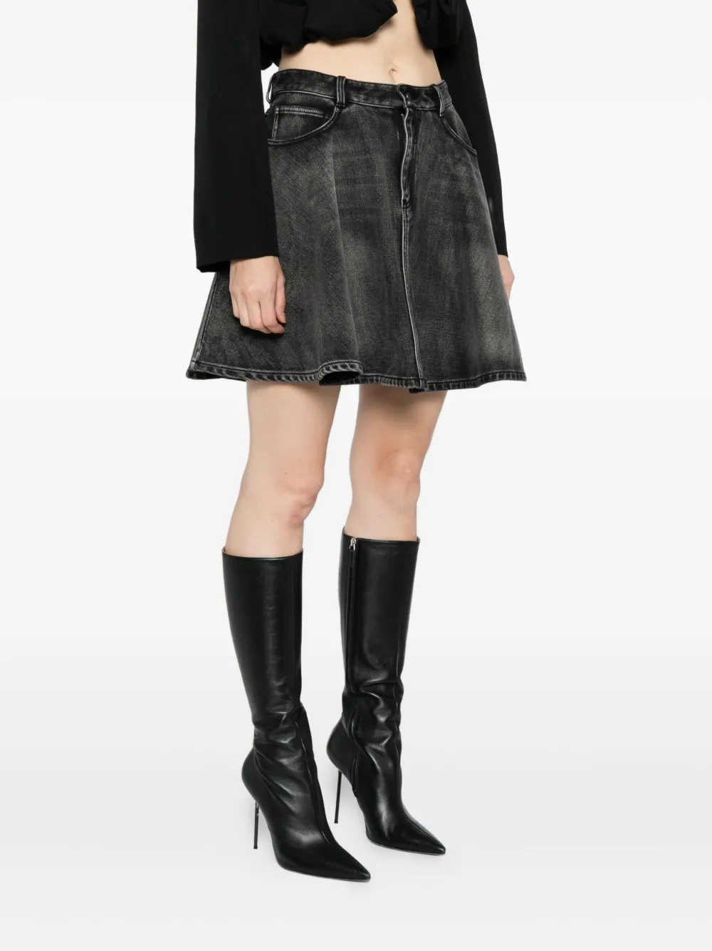 JNBY A-vormige cropped rok Zwart