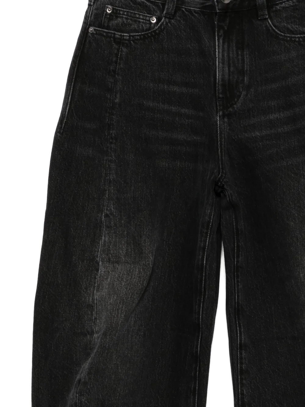 Jnby Rolled-up Denim Pants In Black