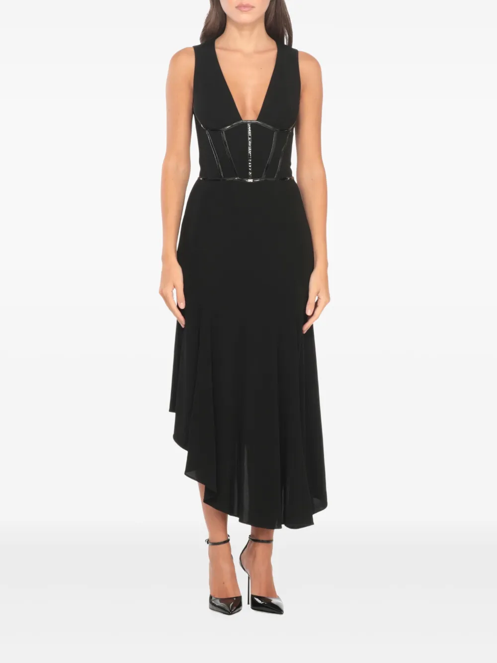 Elisabetta Franchi vestido plisado | negro | Image 1