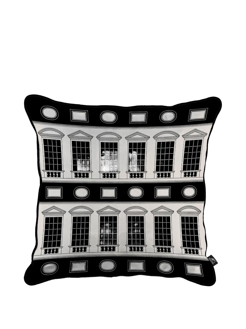 Fornasetti Architettura Printed Cushion In Black