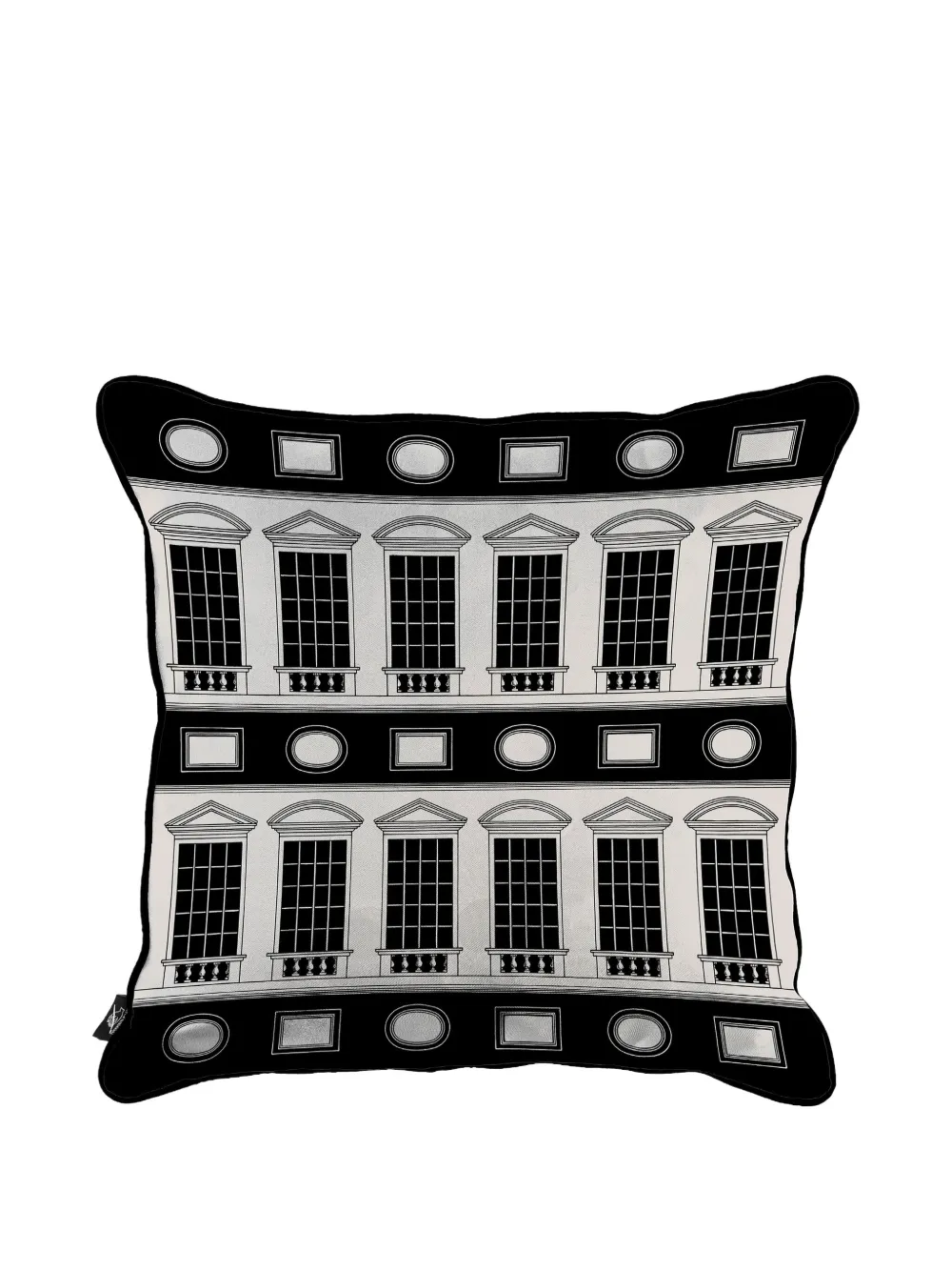 Fornasetti Architettura Printed Cushion In Black