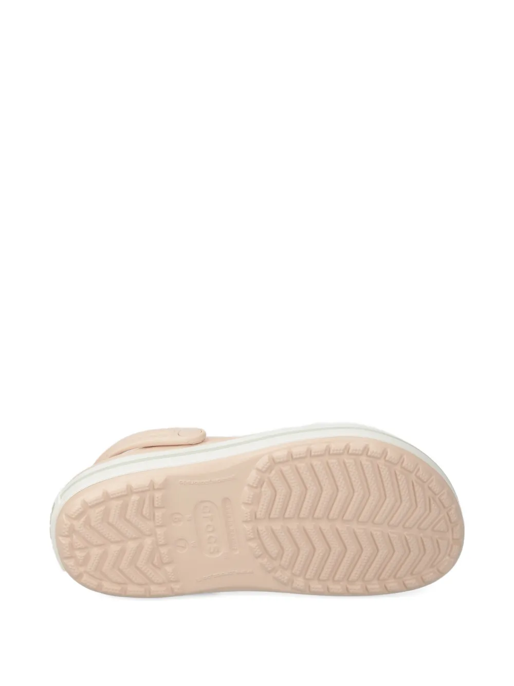 Crocs Geperforeerde gestreepte slippers Beige
