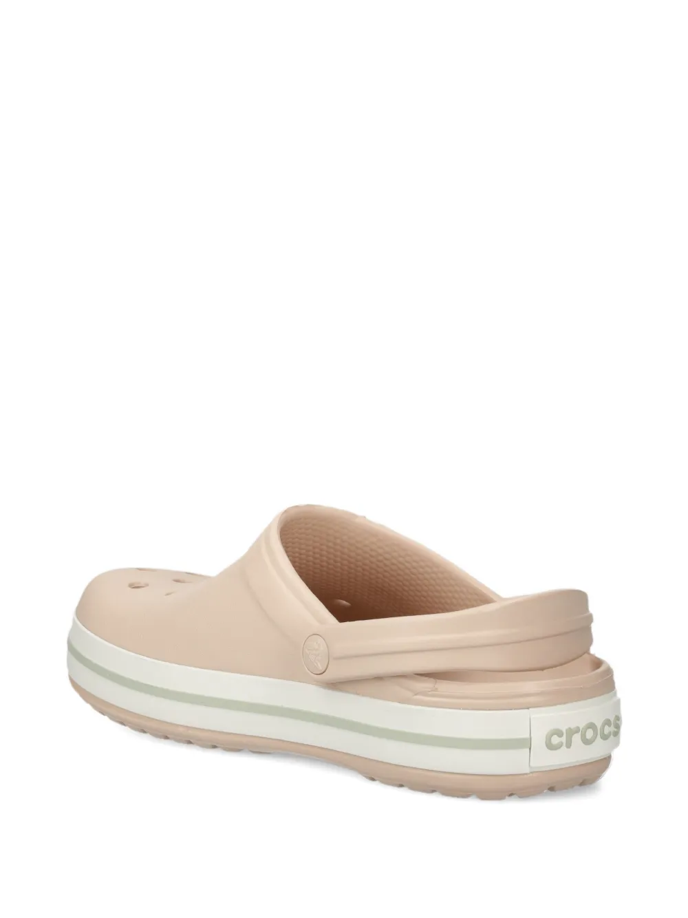 Crocs Geperforeerde gestreepte slippers Beige