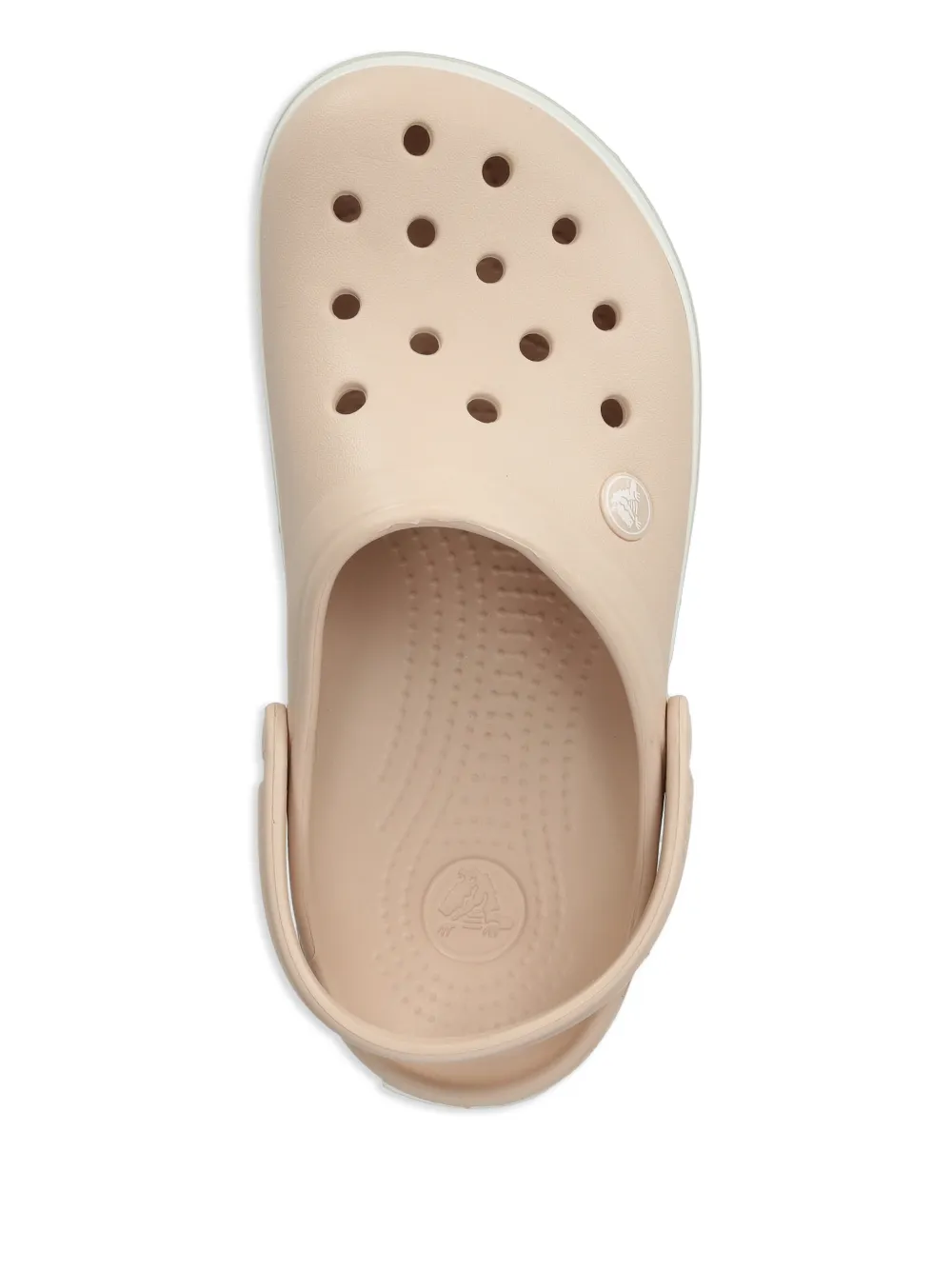 Crocs Geperforeerde gestreepte slippers Beige