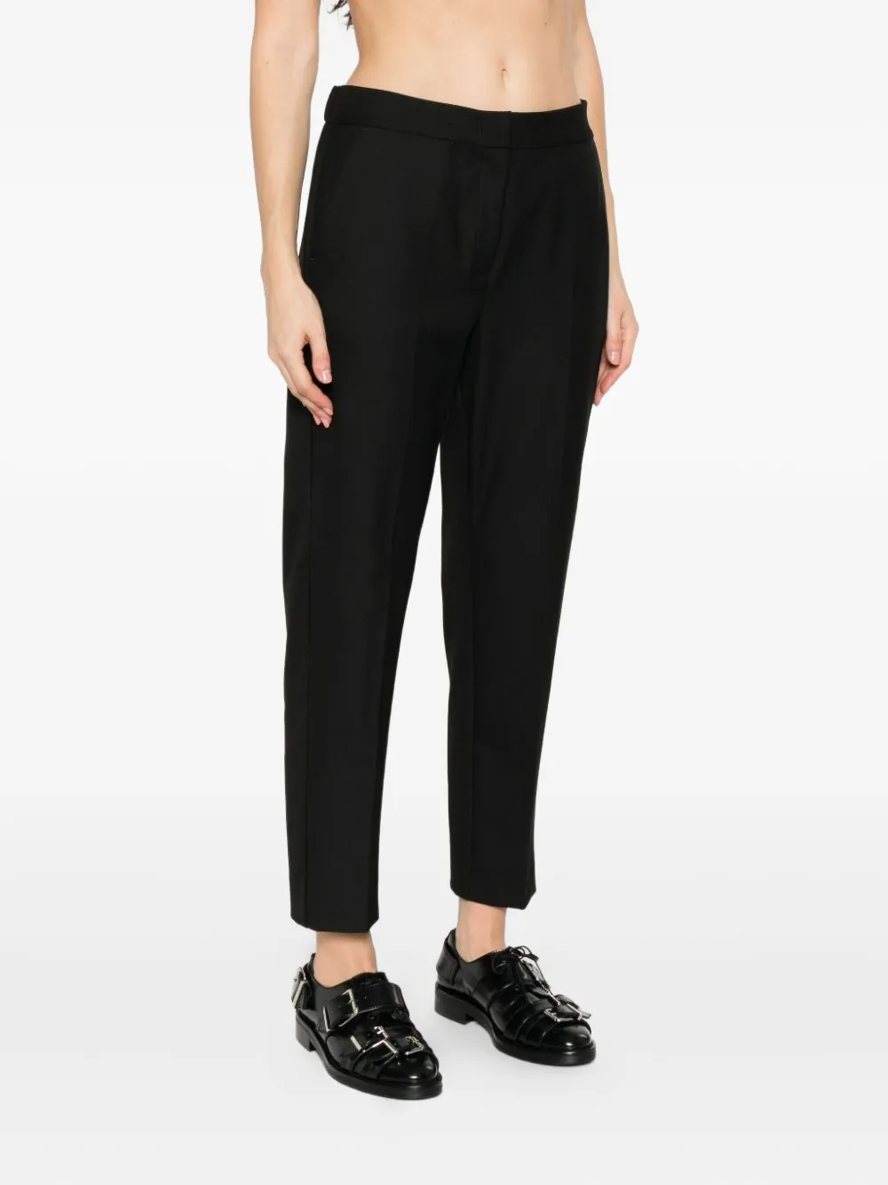 Iblues Vivy Elasticated-waistband Trousers In Black