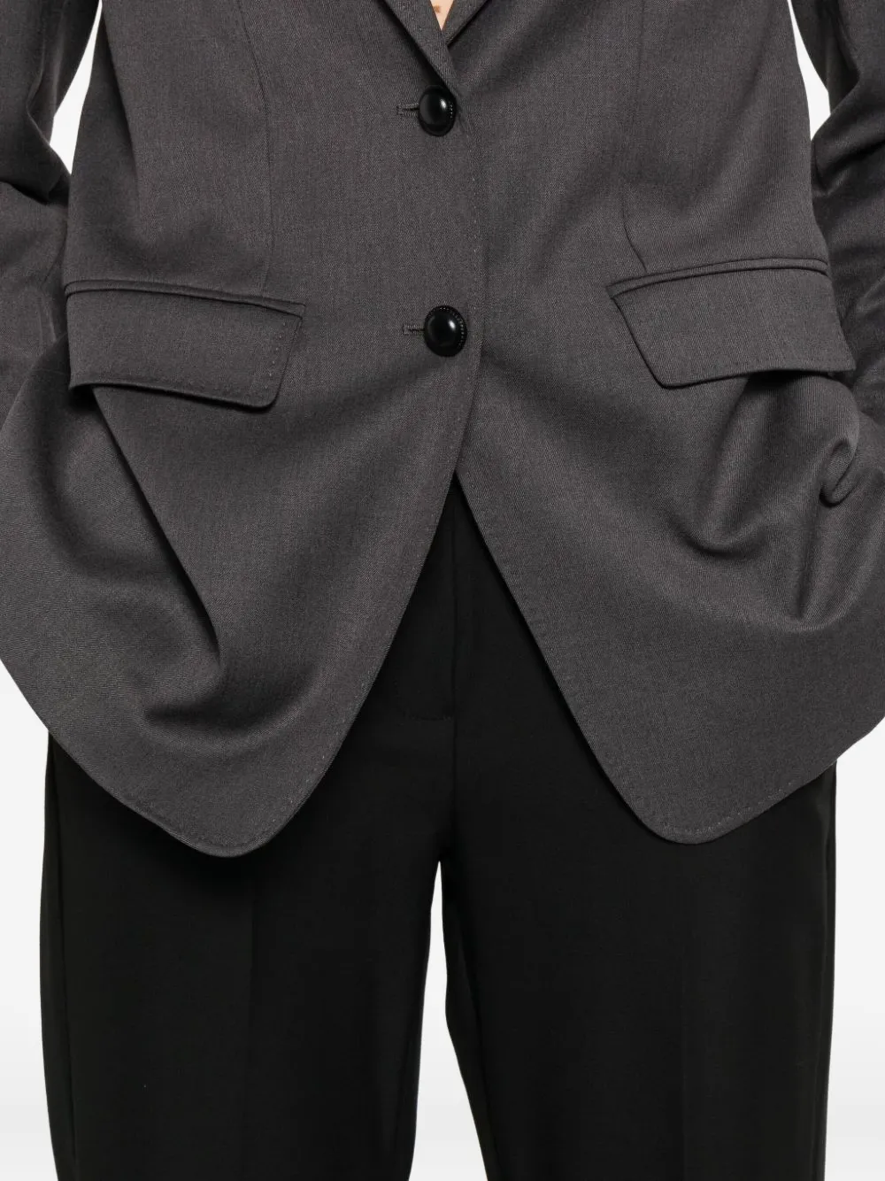 Iblues Vivy Elasticated-waistband Trousers In Black