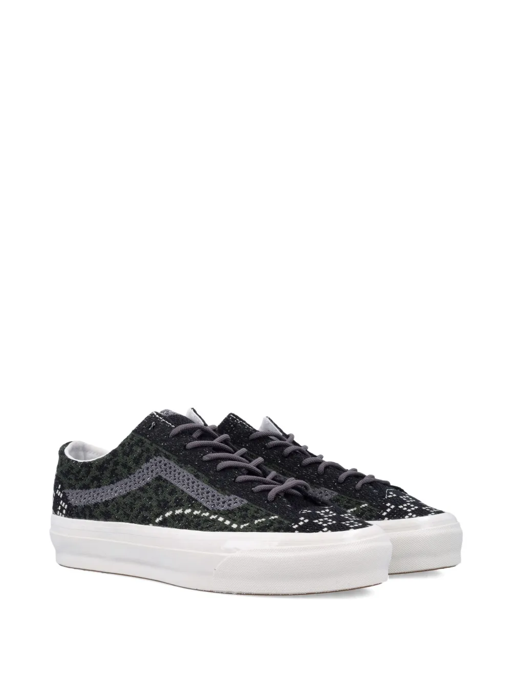 Vans Premium Old Skool patterned-knit low-top sneakers Black