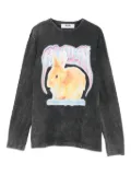 MSGM rabbit-print long-sleeve T-shirt - Grey